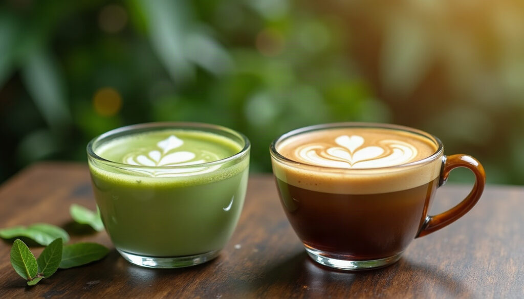 Matcha vs káva